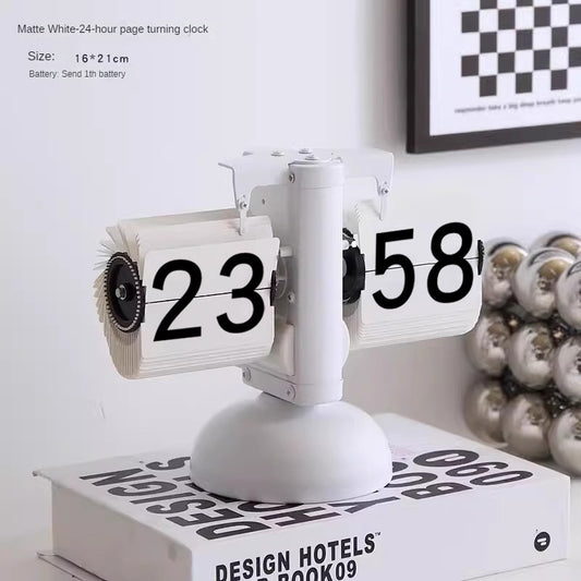 Automatic Page Flipping Mechanical Clock